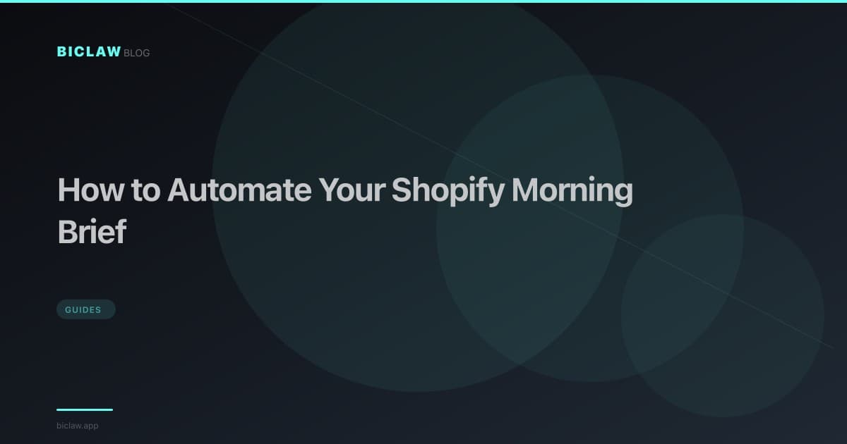 How to Automate Your Shopify Morning Brief