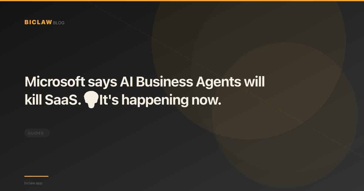 Microsoft says AI Business Agents will kill SaaS. 💀 It's happening now.